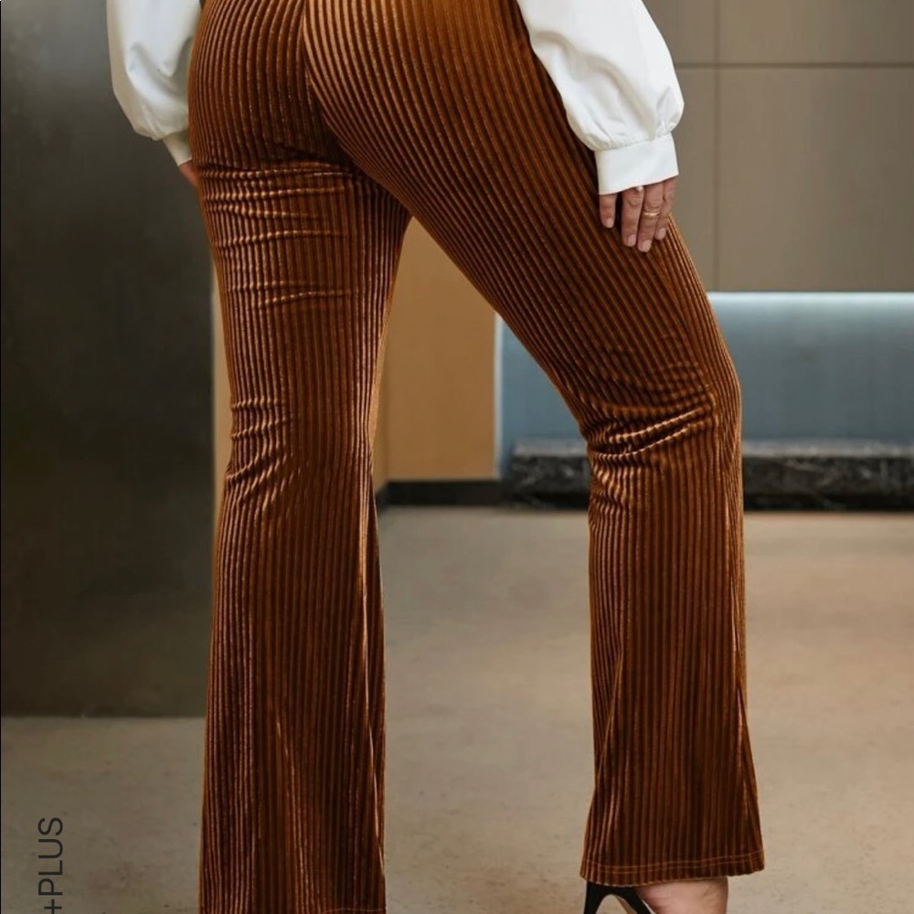 SHEIN High Waisted Velvet Pants